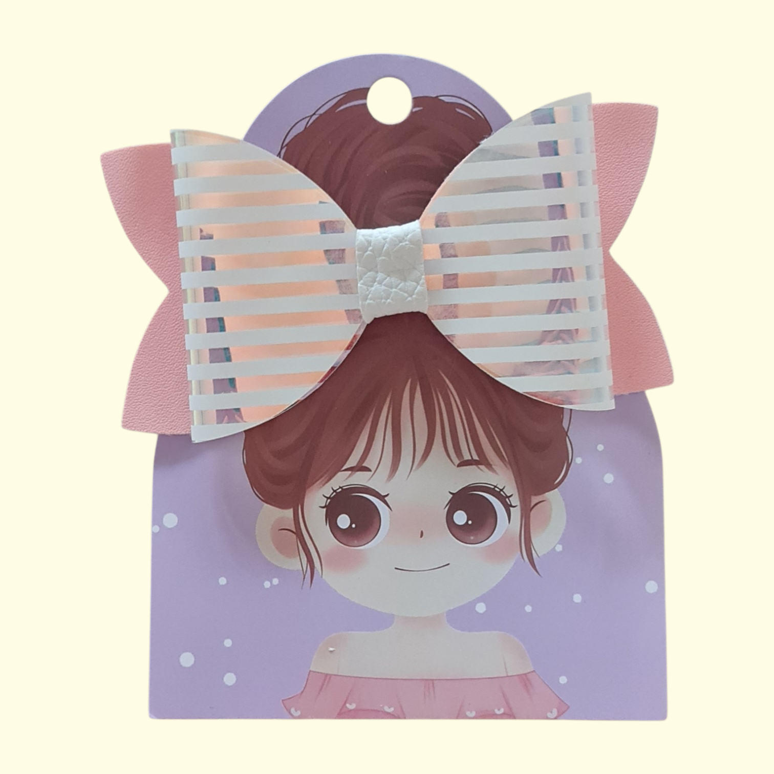 Irridescent Stripe Hair Bow