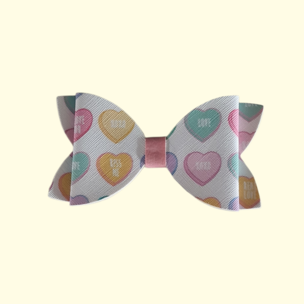 Love Hearts Sweets Hair Bow