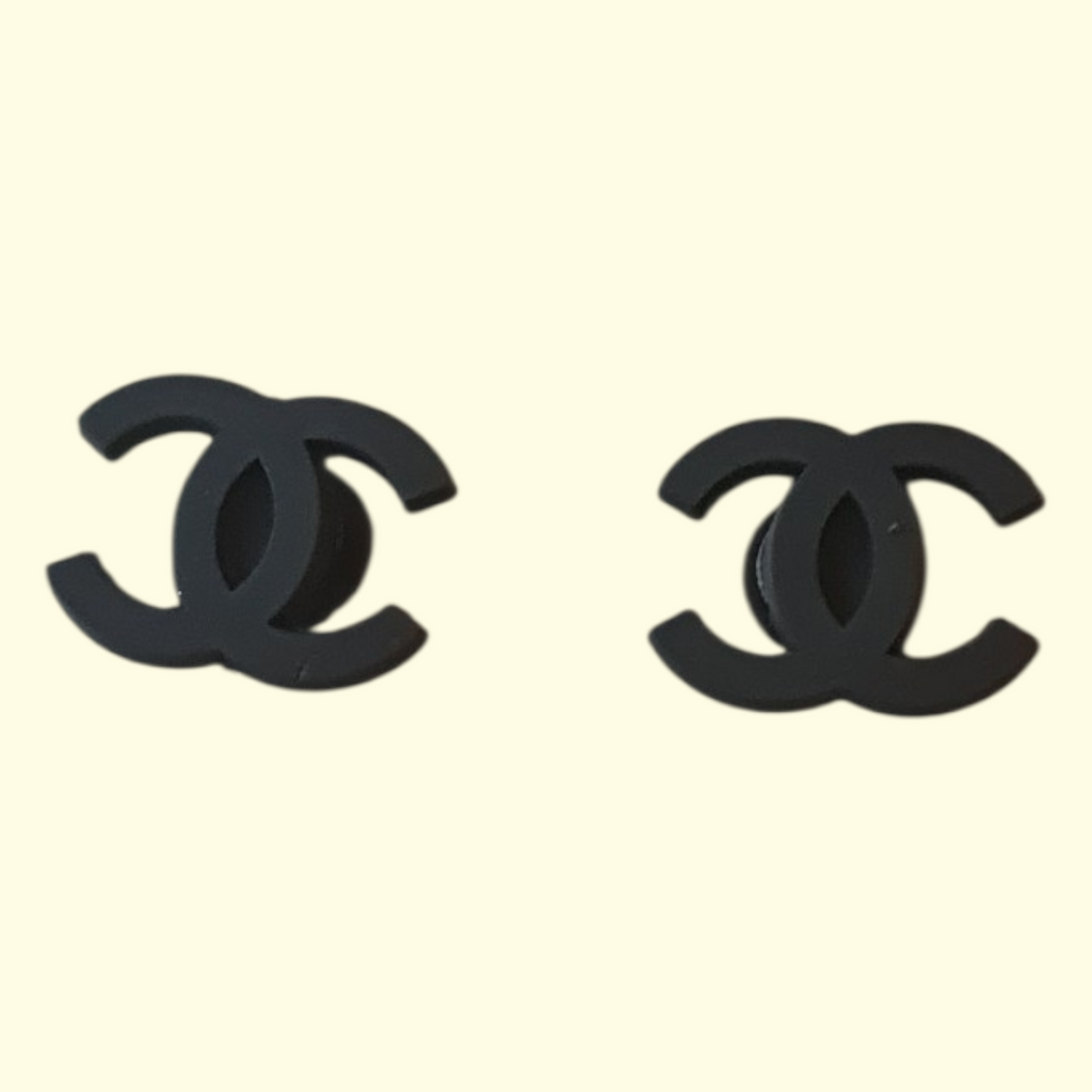 Designers Black Crocs Charms x2