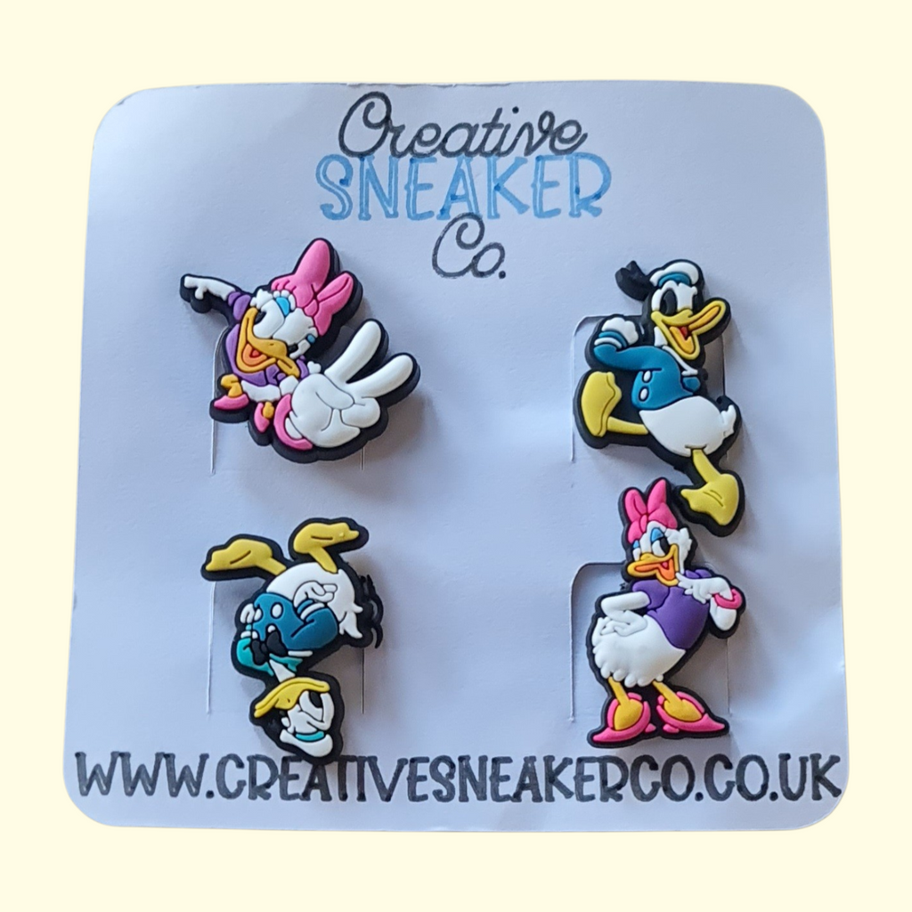 Daisy and Donald Duck Crocs Charms x4