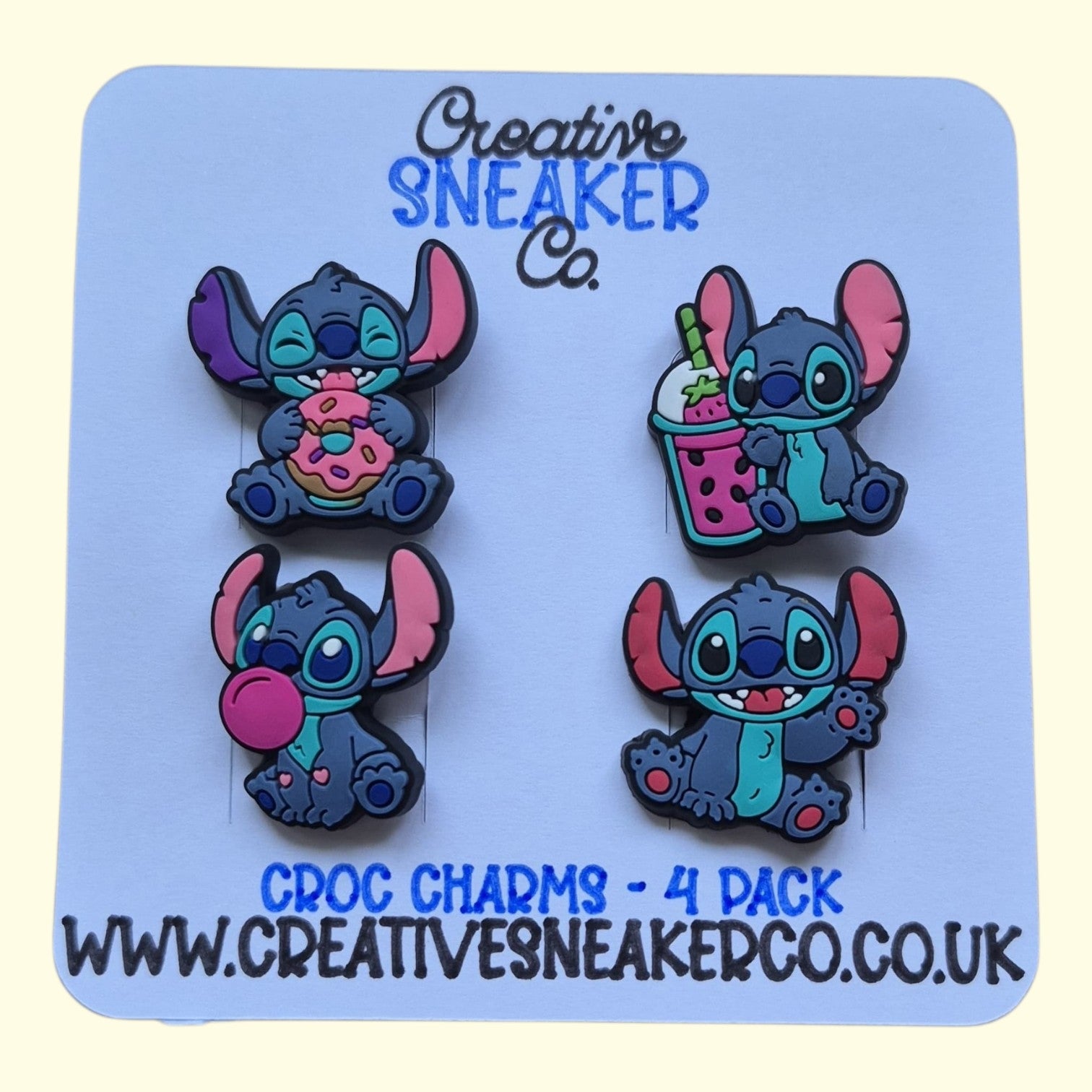 Stitch Crocs Charms x4