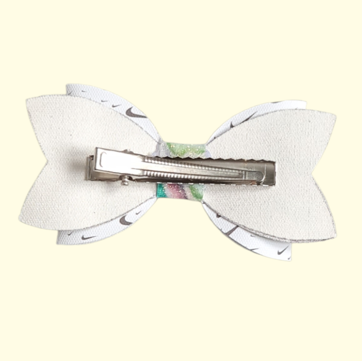Swoosh Green Marble Hair Bow