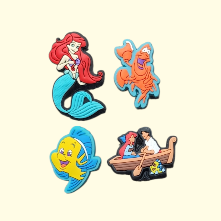 Princess Ariel Crocs Charms x4