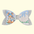 Blue Reindeer Standard Hair Bow