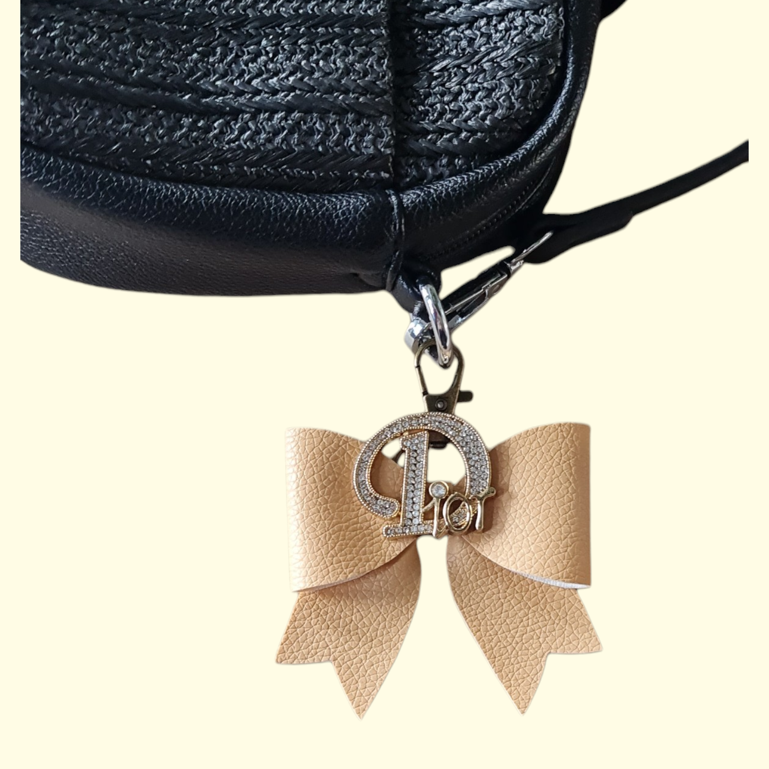 Beige Gold Dior Bag Charm