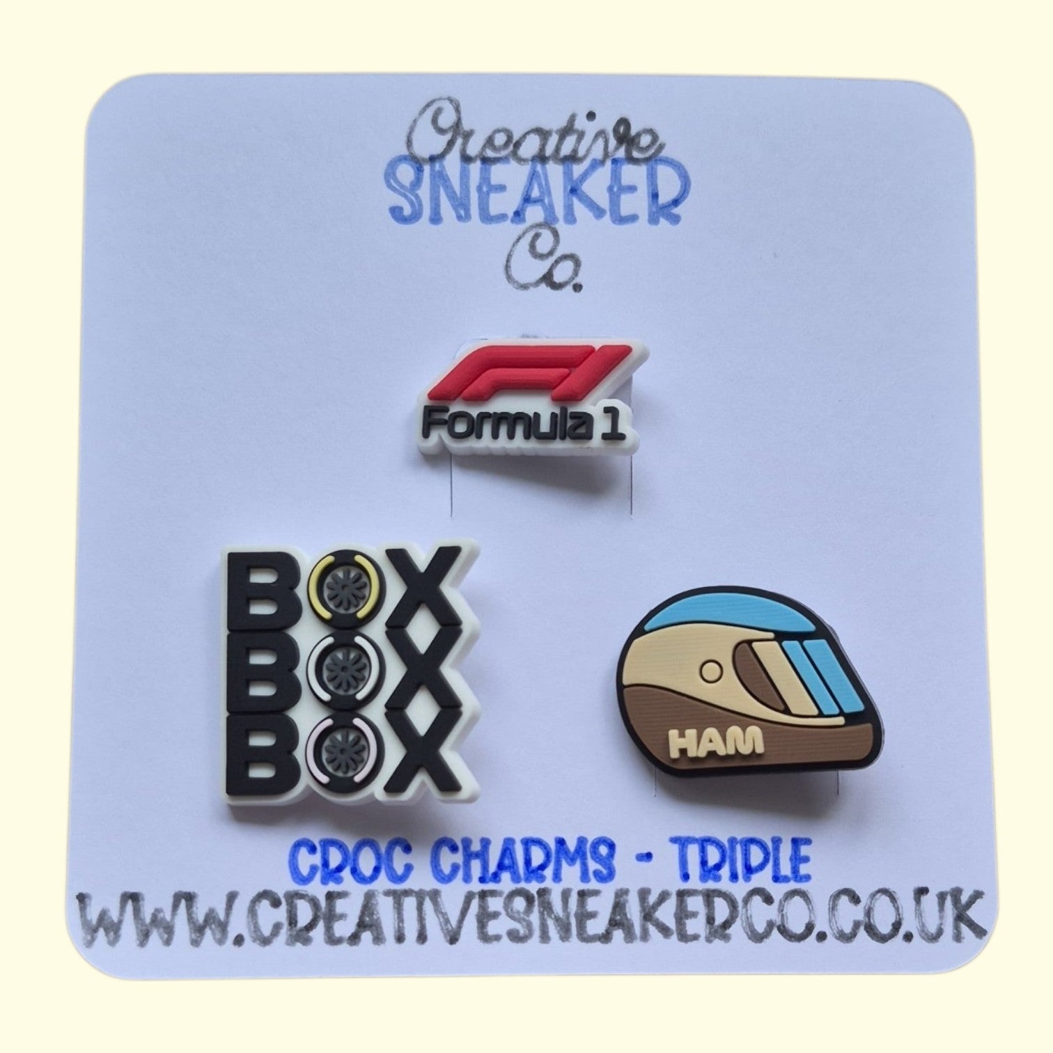 Formula 1 Hamilton Crocs Charms x3
