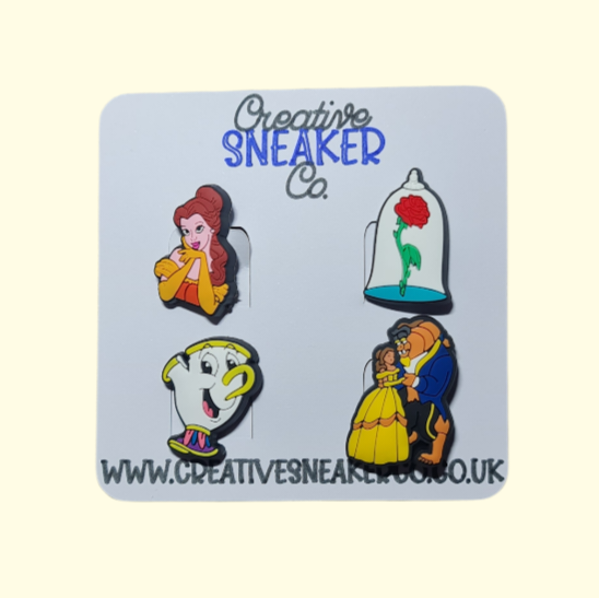 Princess Belle Crocs Charms x4