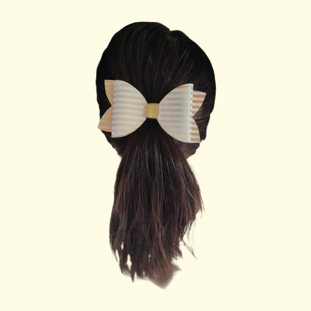 Irridescent Stripe Hair Bow