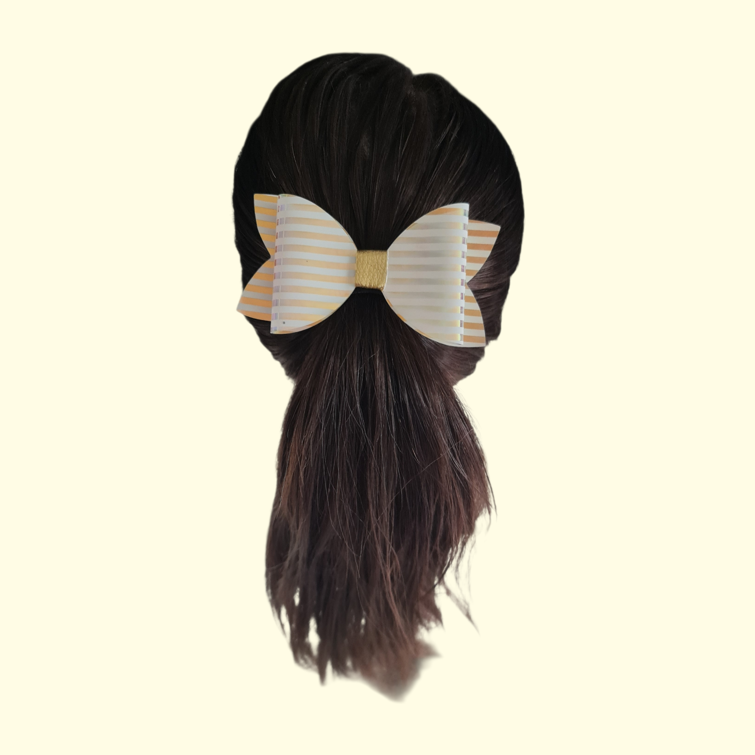 Irridescent Stripe Hair Bow