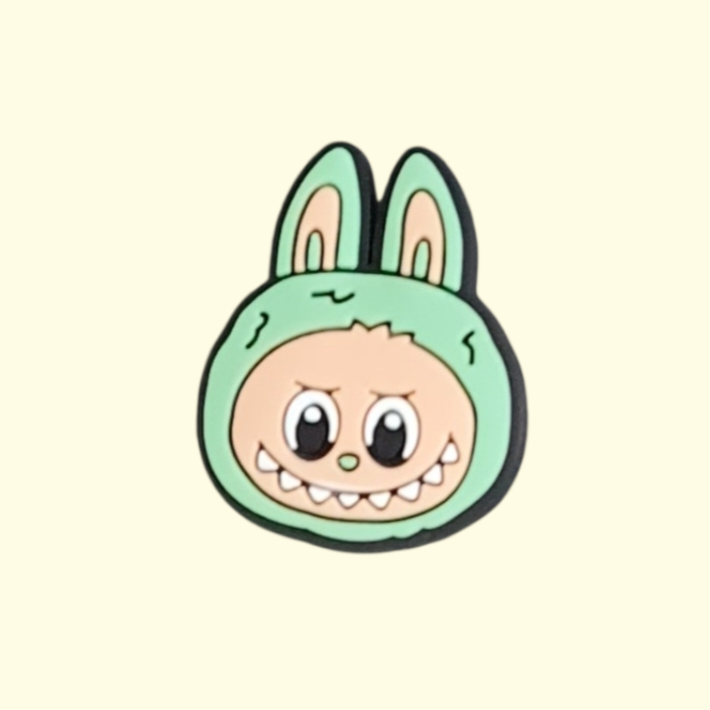 Labubu Face Crocs Charms x4