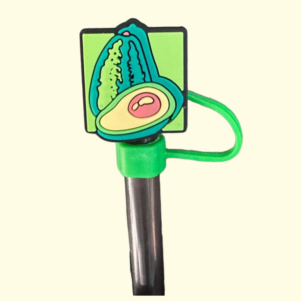 Avocado Square Straw Topper