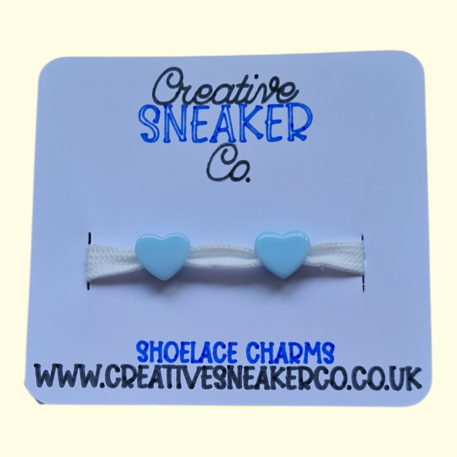 Heart Blue Shoelace Charms