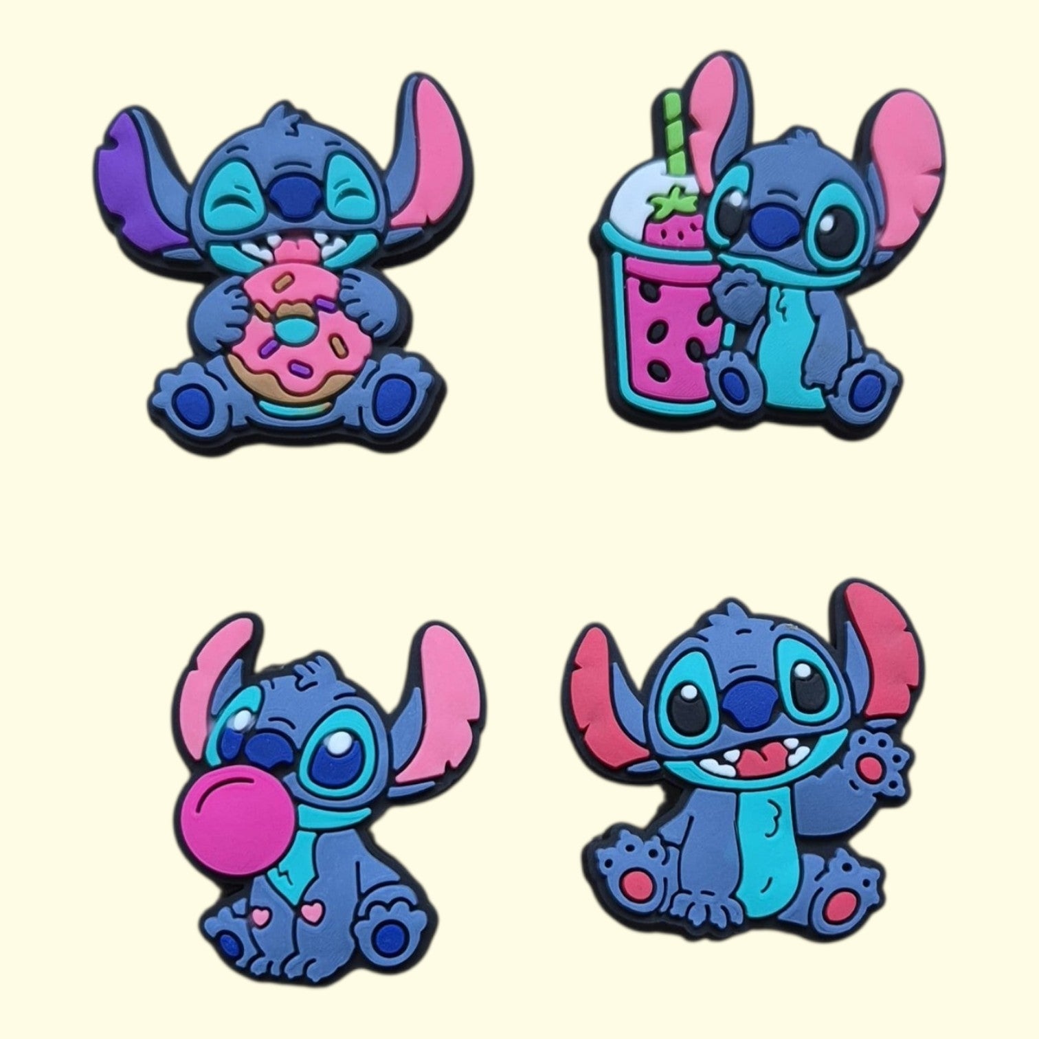 Stitch Crocs Charms x4