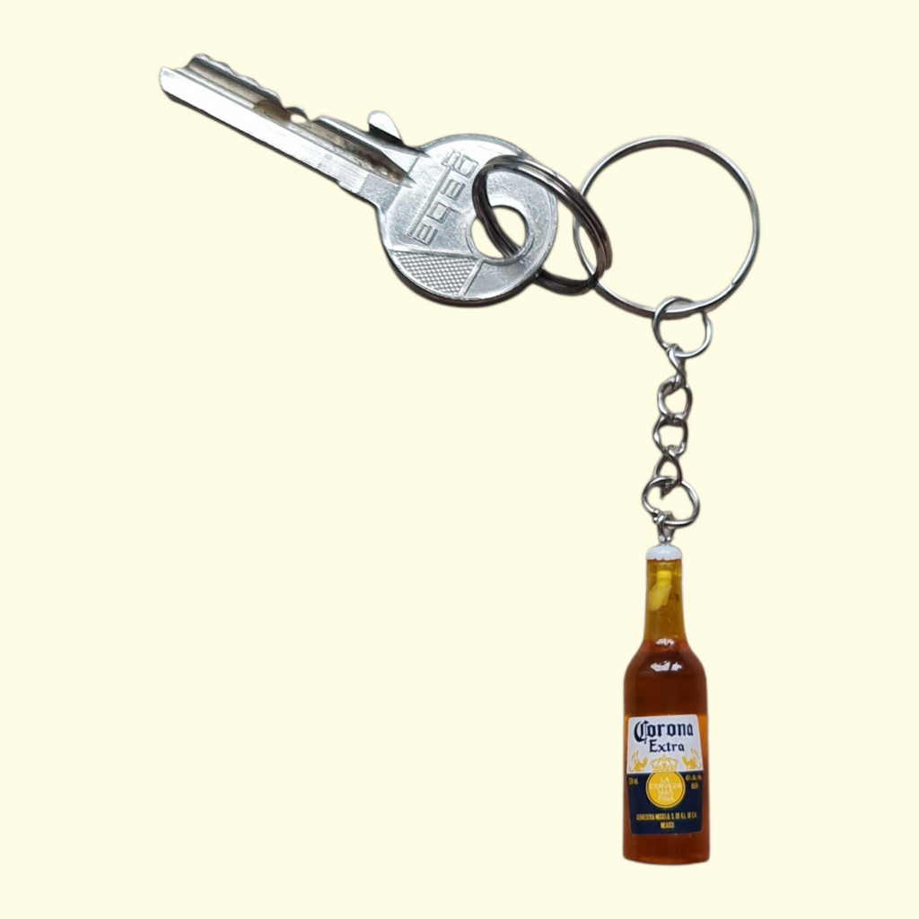 Beer Bottle Corona Keyring