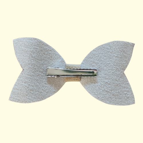 Autumn Squirrel Beige Hair Bow