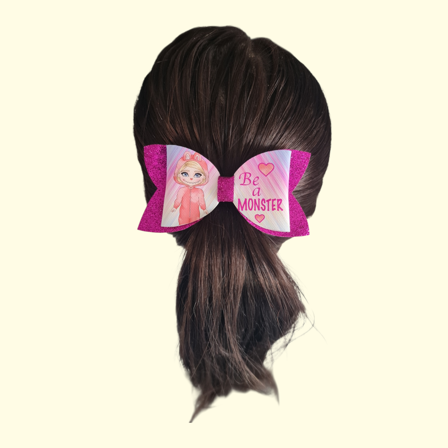 Labubu Be A Monster Blonde Hair Bow