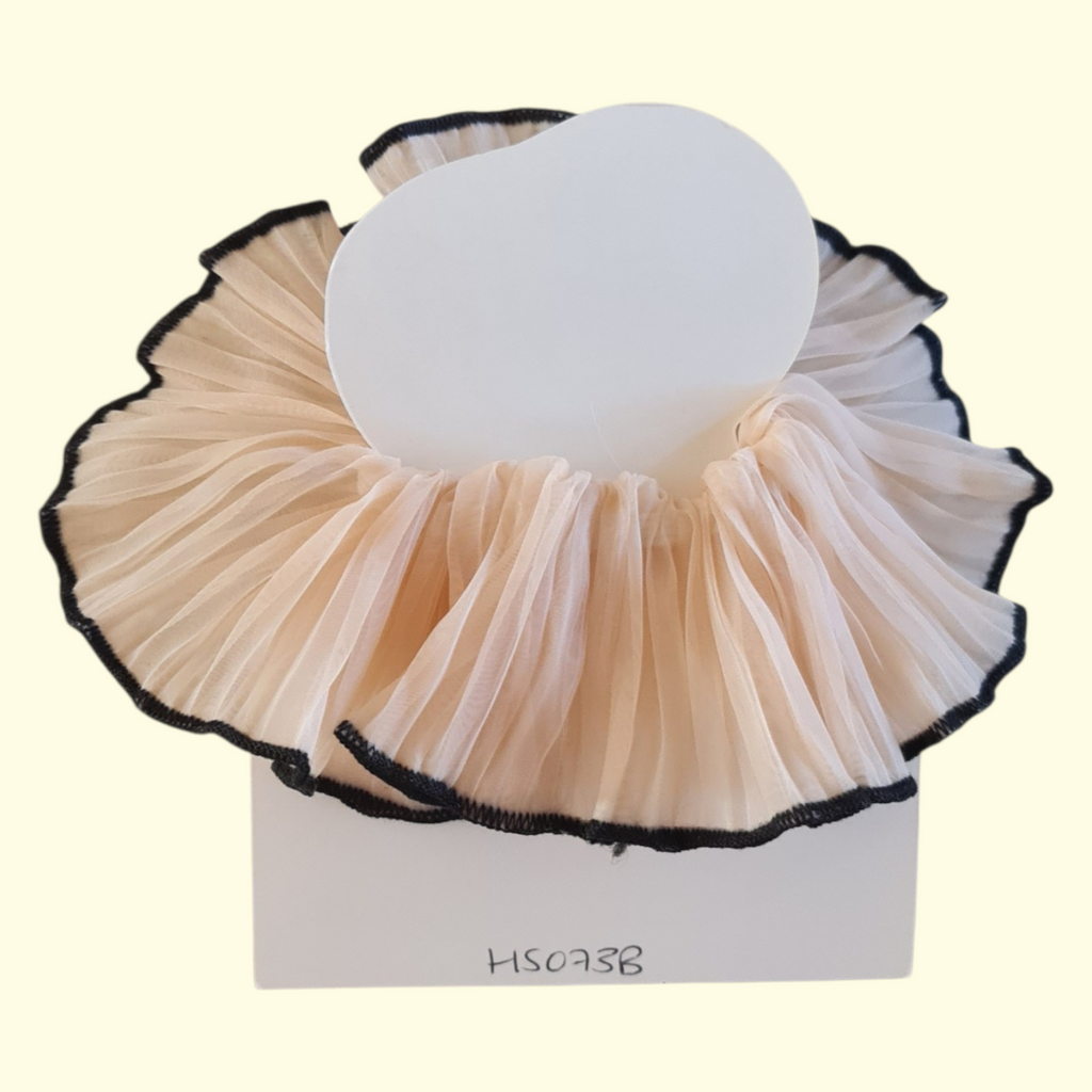 Large Frill Peach Hair Scrunchie