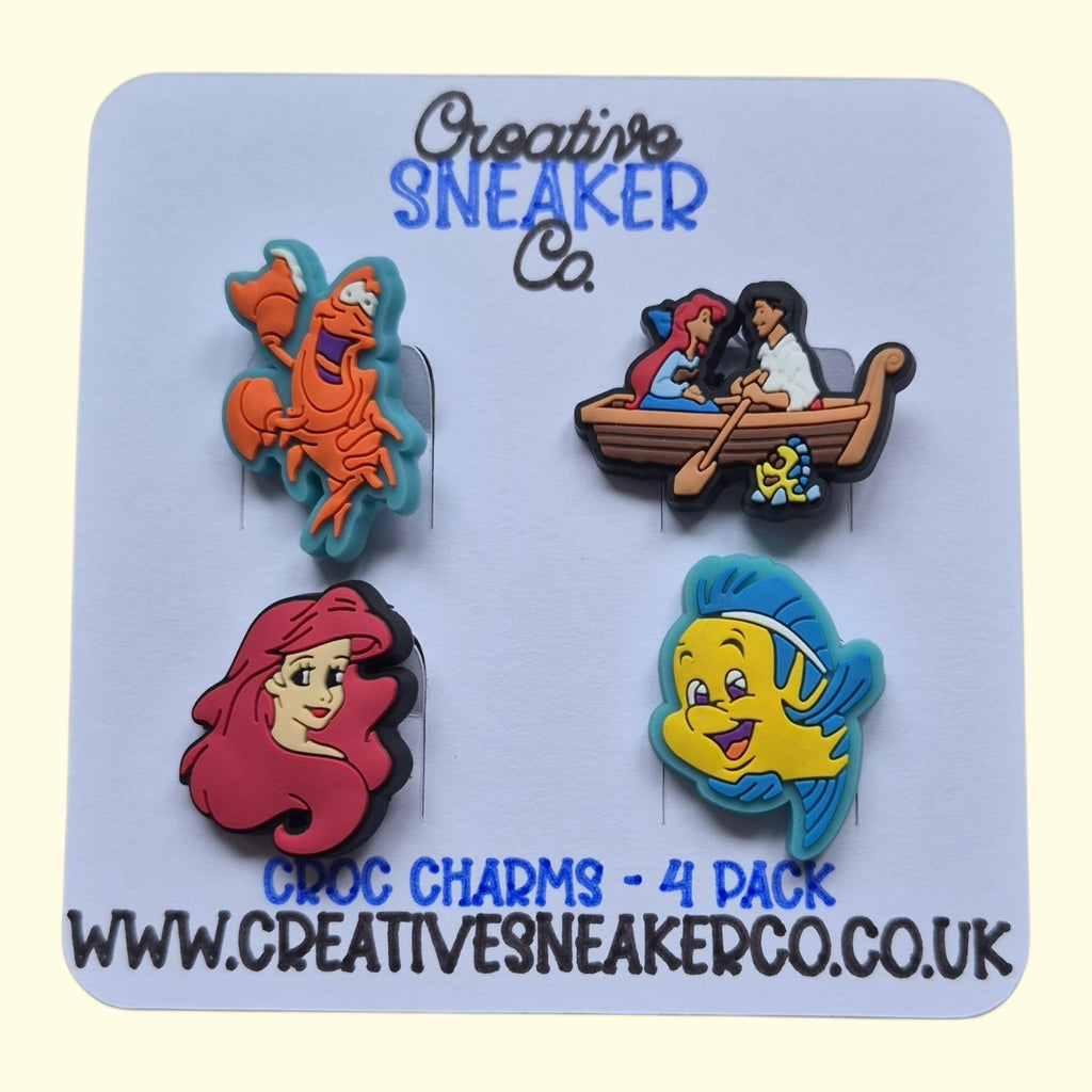 Ariel Crocs Charms x4
