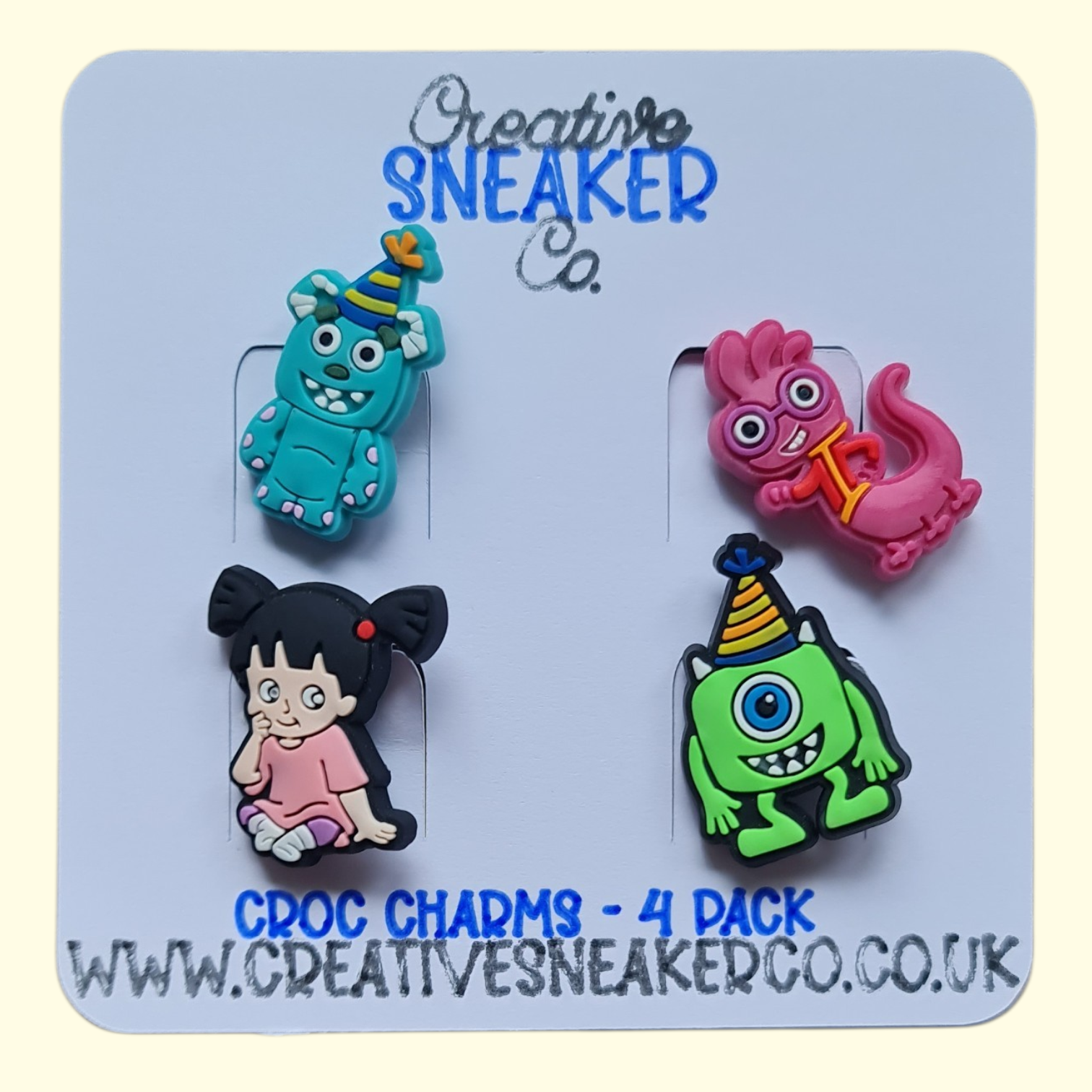 Monsters Inc Crocs Charms x4