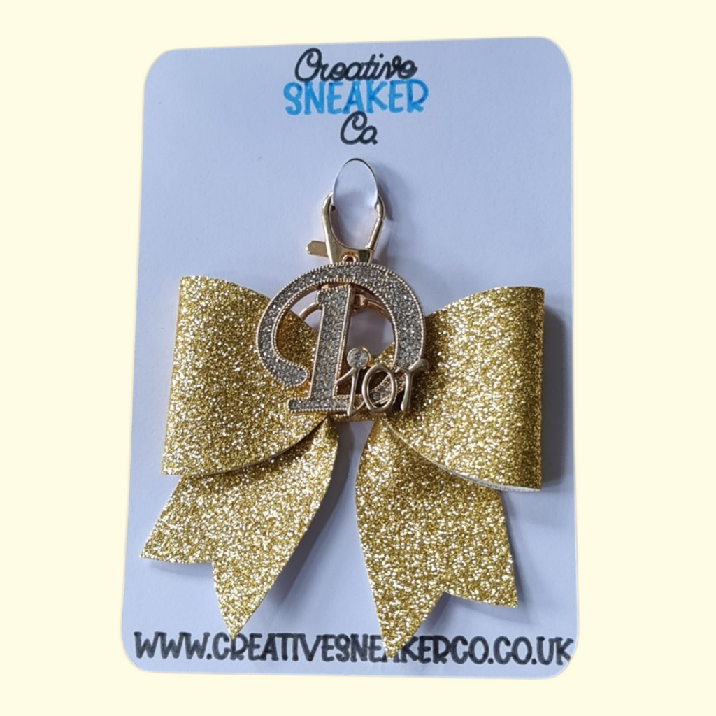 Gold Glitter Gold Dior Bag Charm