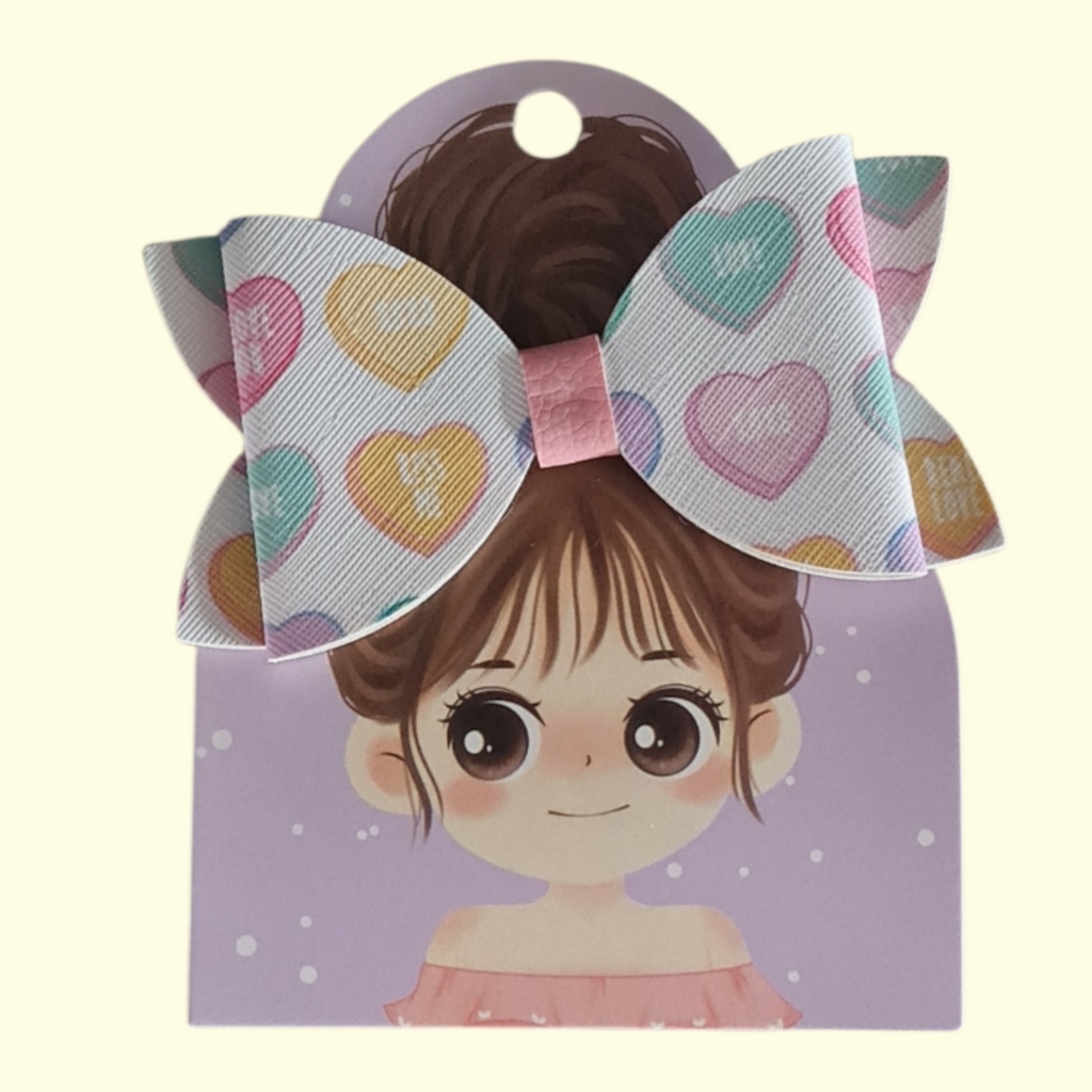 Love Hearts Sweets Hair Bow