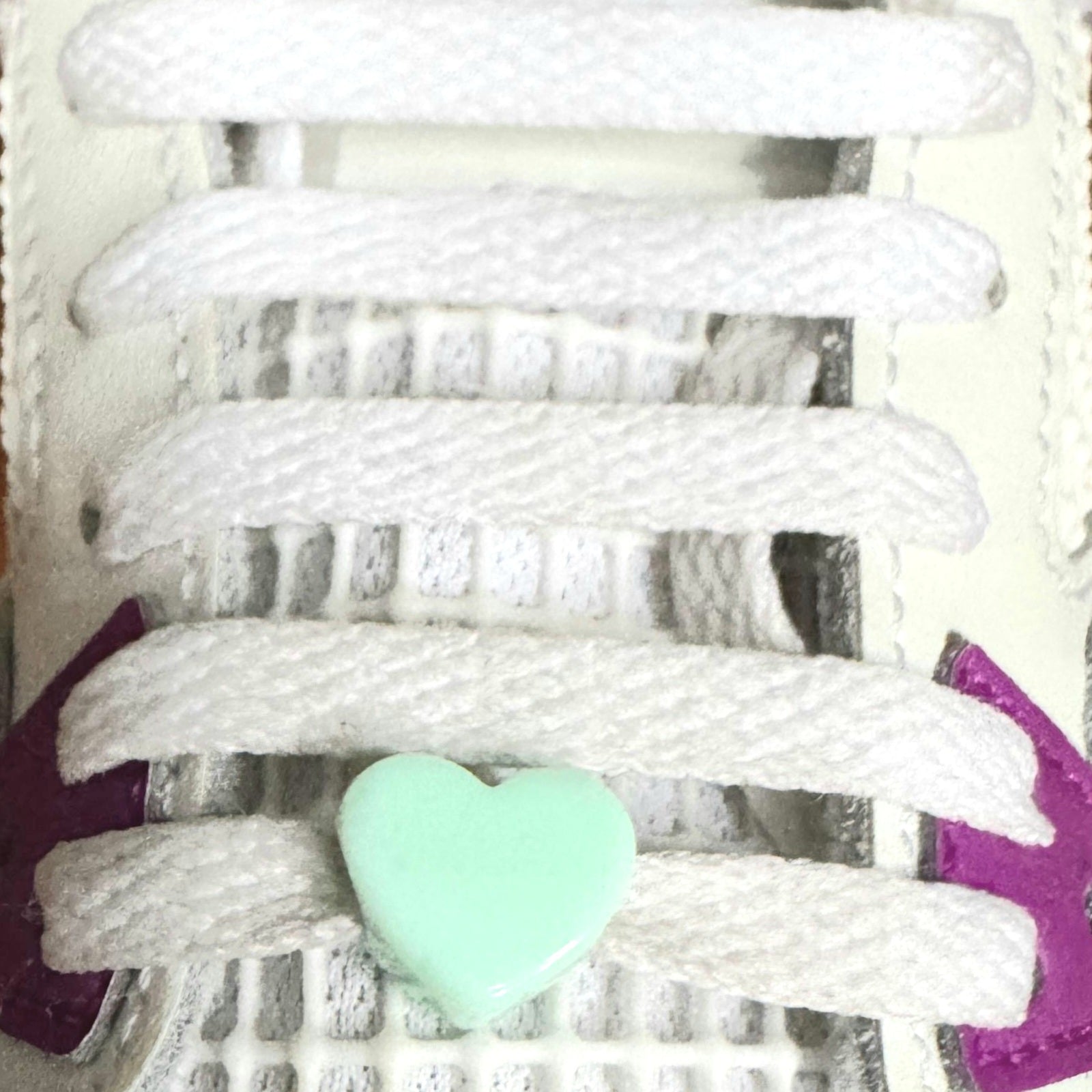 Heart Mint Shoelace Charms