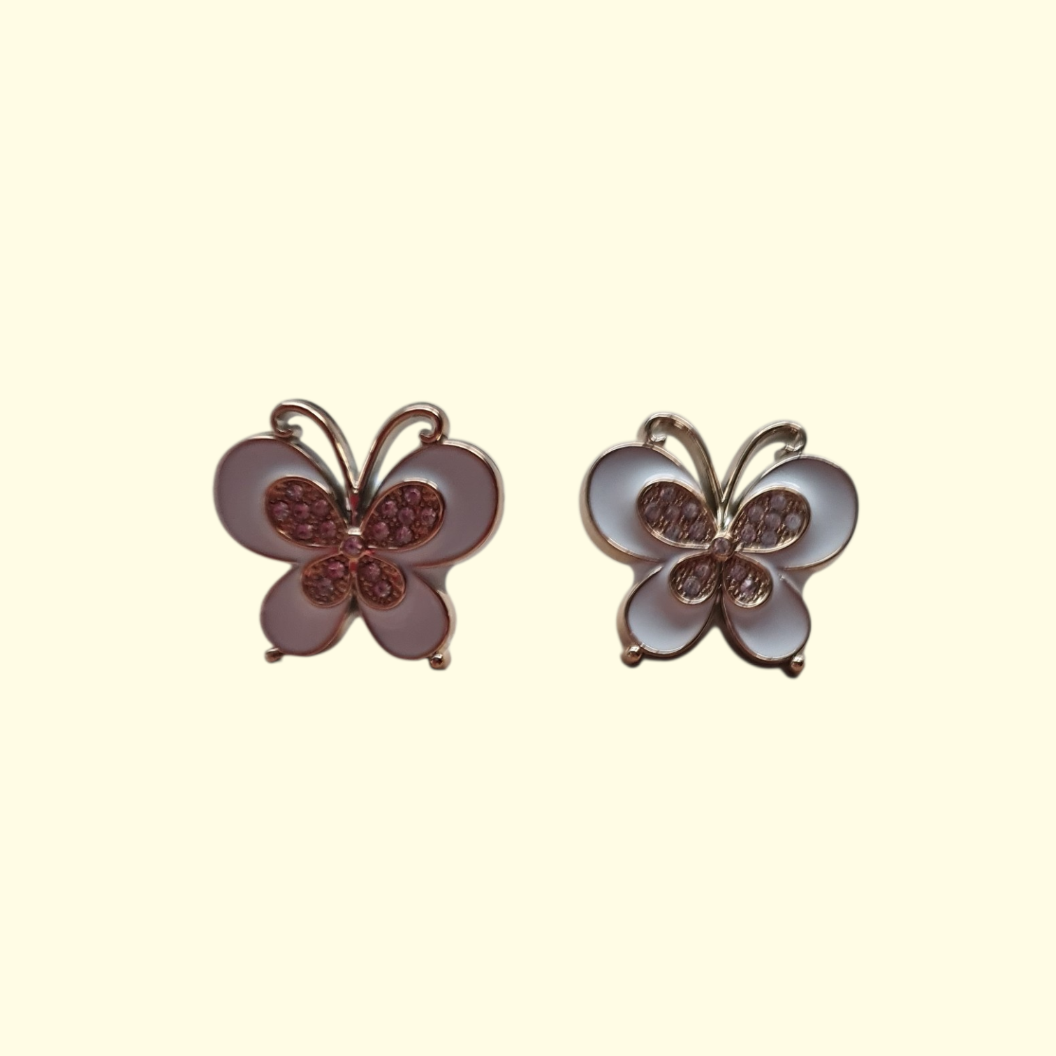 Gold Bling Butterfly Shoelace Charms