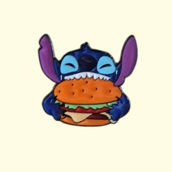 Stitch Burger Pin Badge