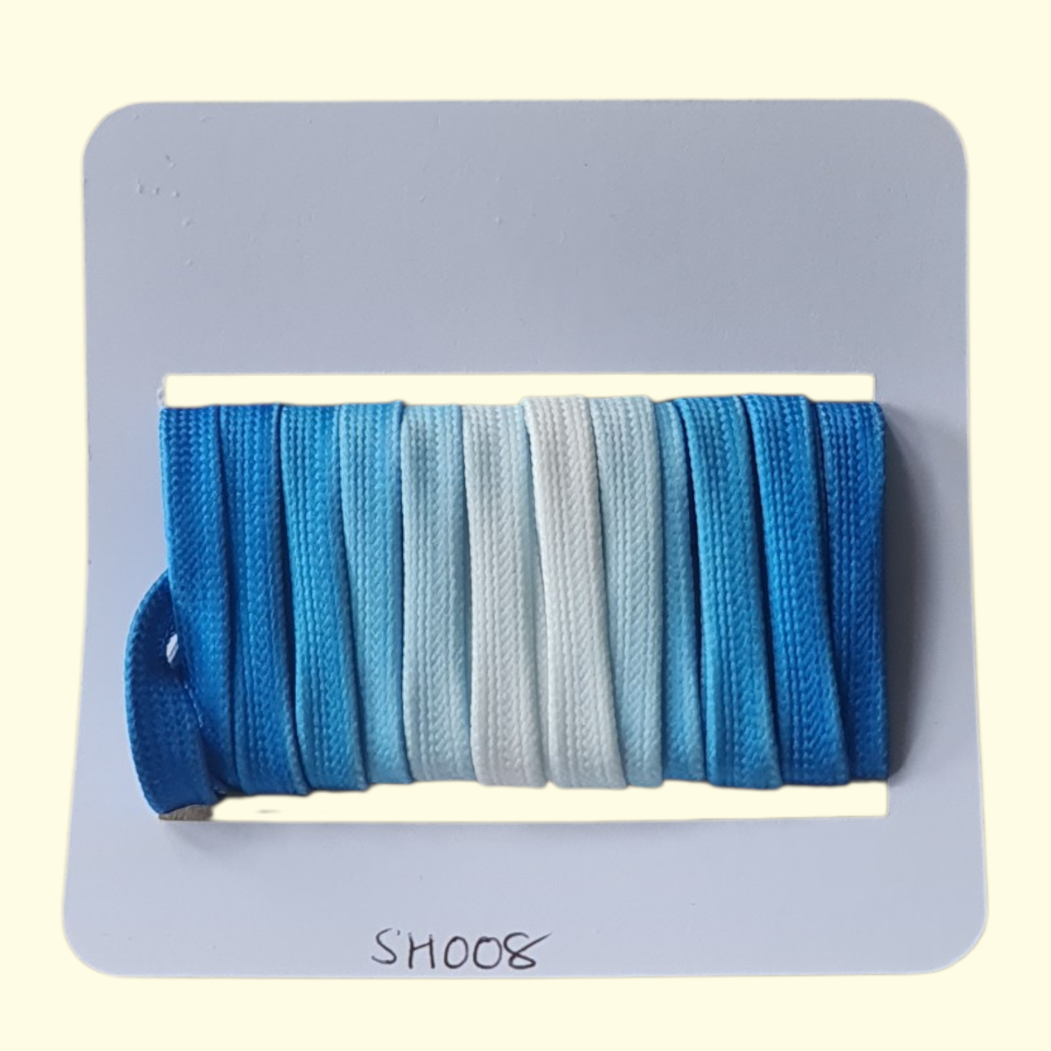 Tie Dye Fade Flat Shoelaces 120cm Blue