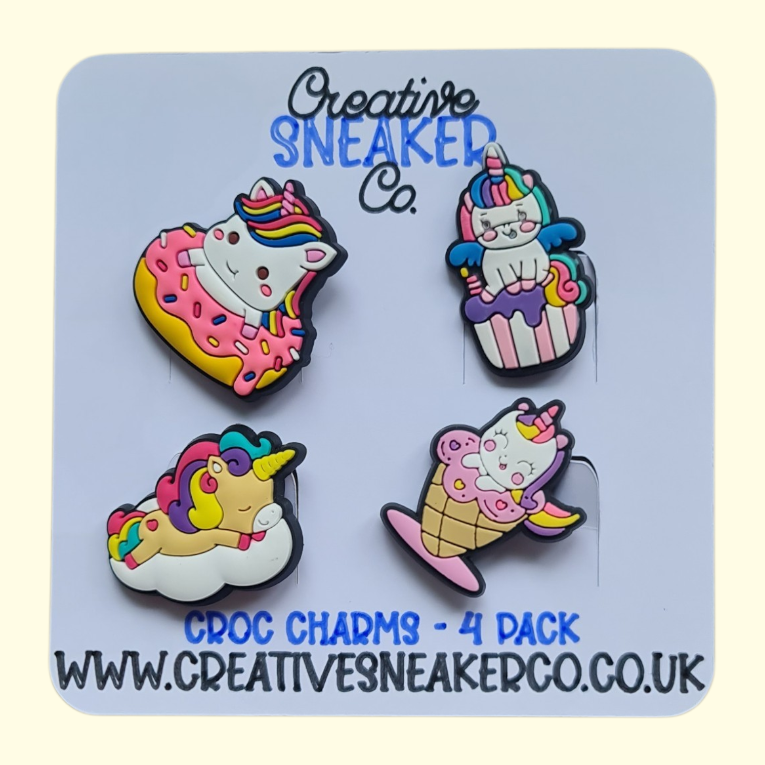 Unicorn Crocs Charms x4