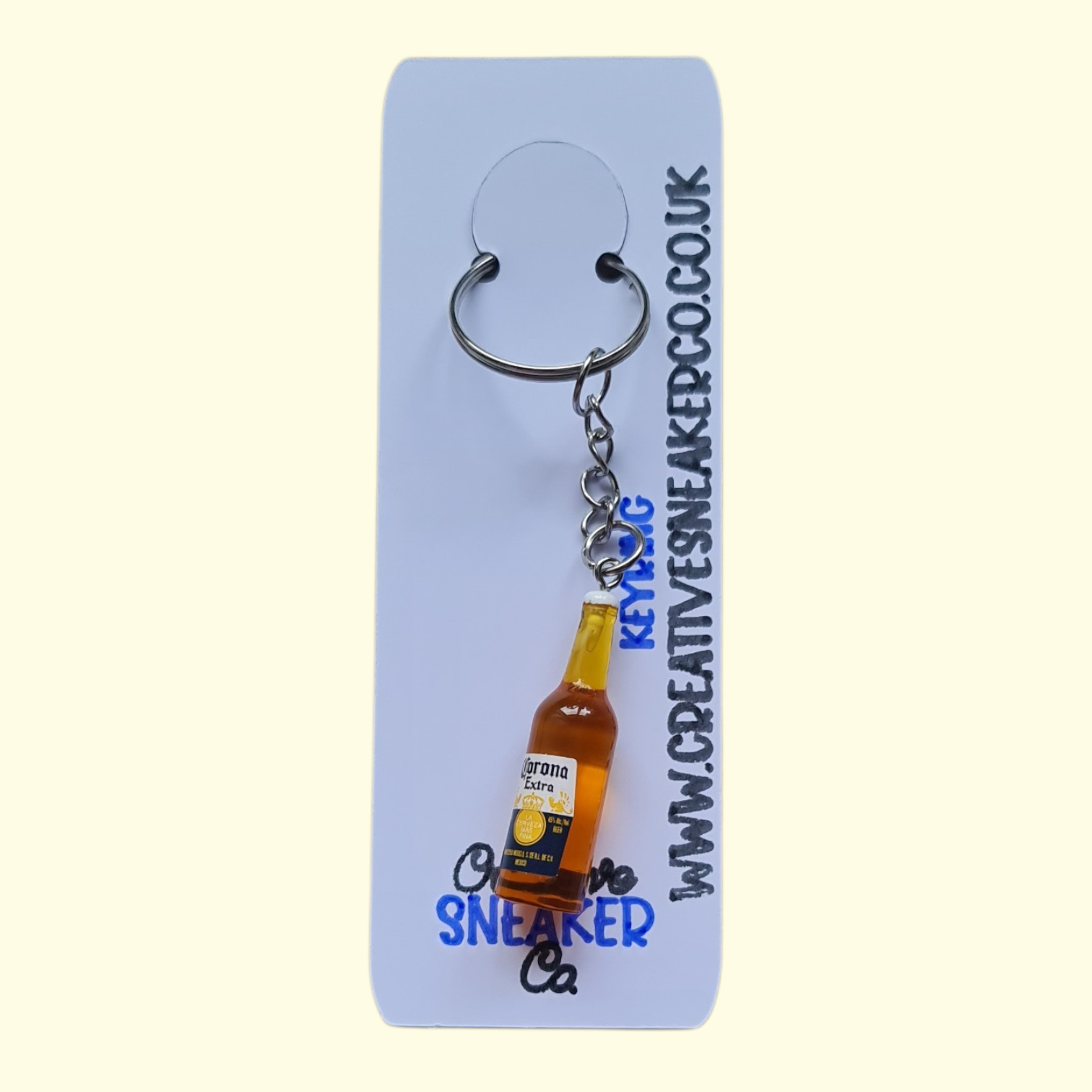 Beer Bottle Corona Keyring