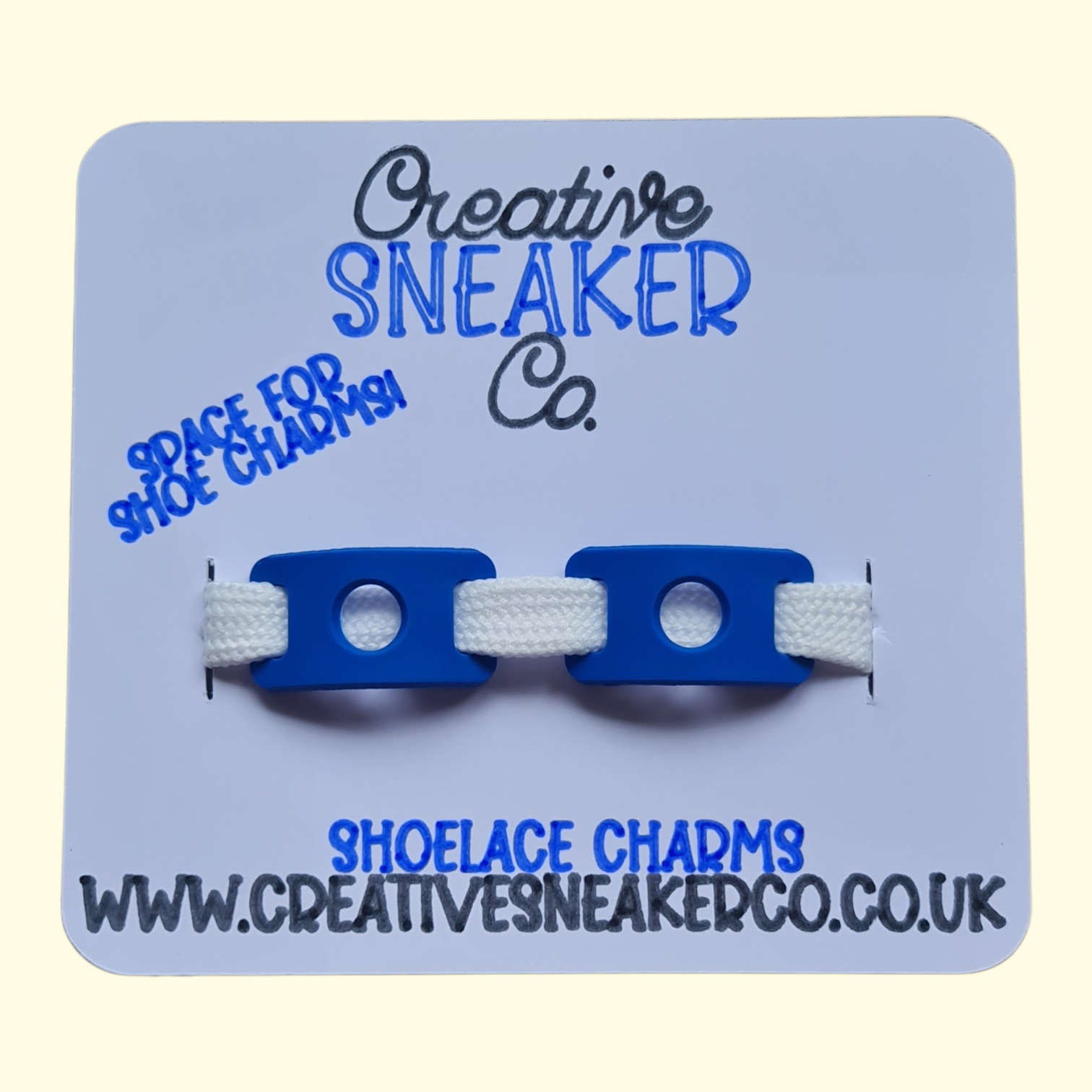 Charm Tag Blue Shoelace Charms