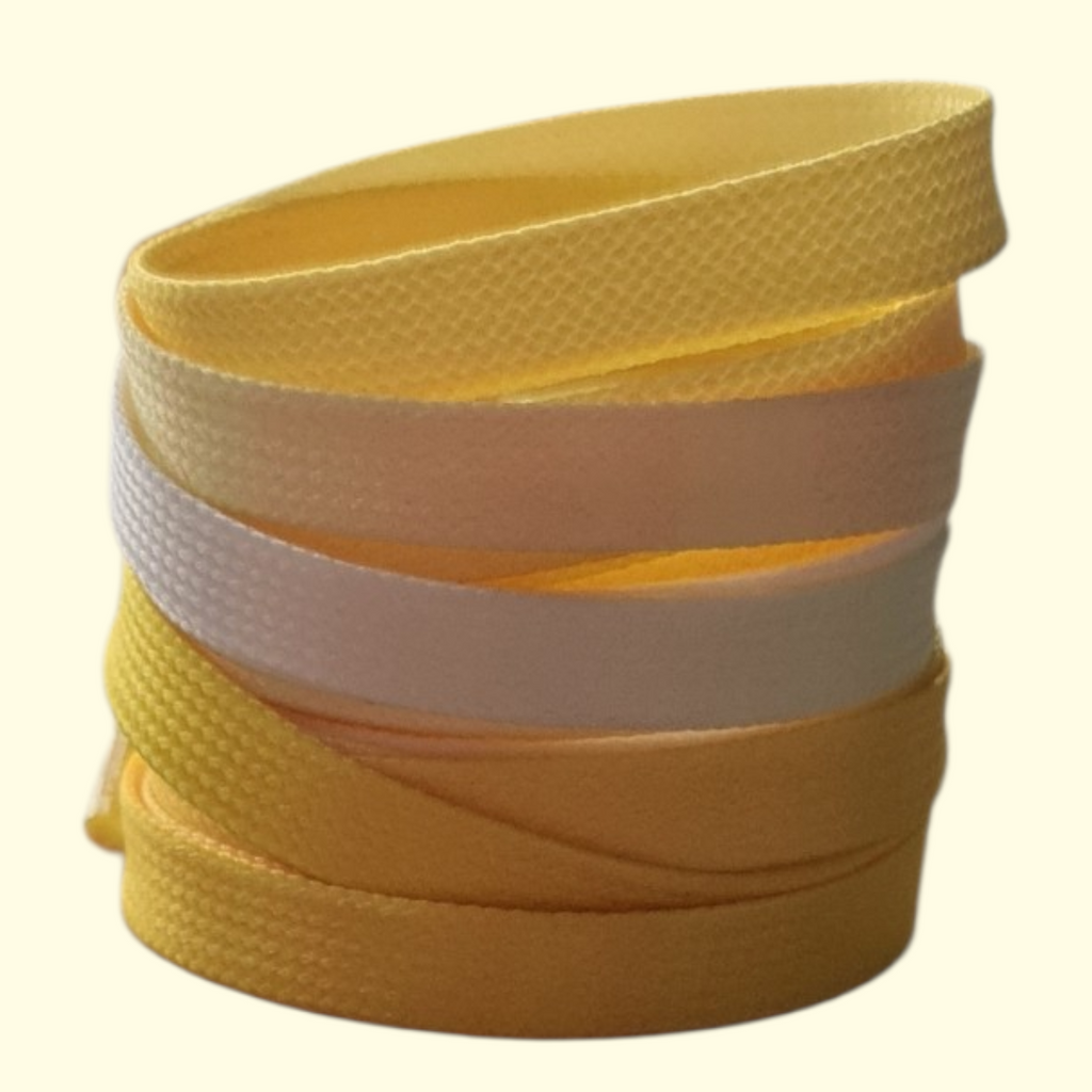 Tie Dye Fade Flat Shoelaces 120cm Yellow