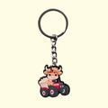 Highland Cow Tractor Keyring