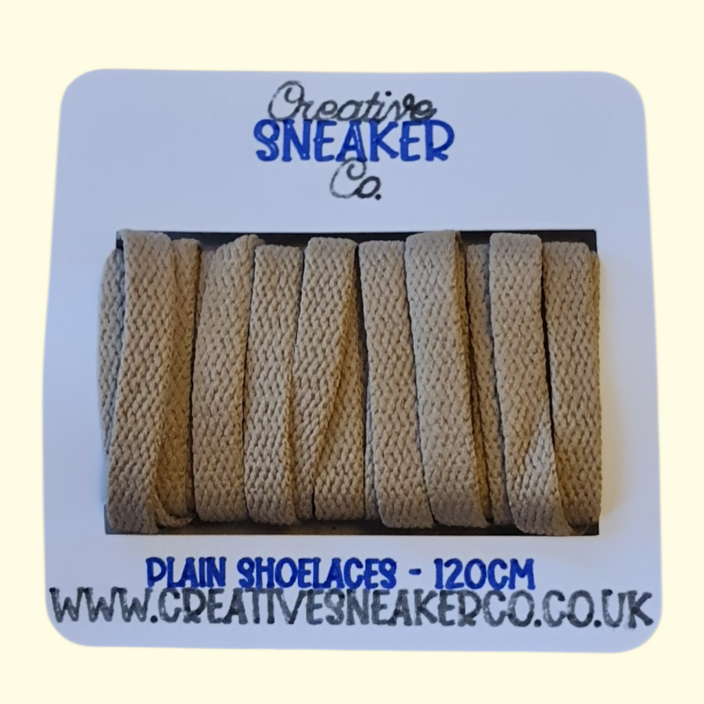 Flat Shoelaces 120cm Beige