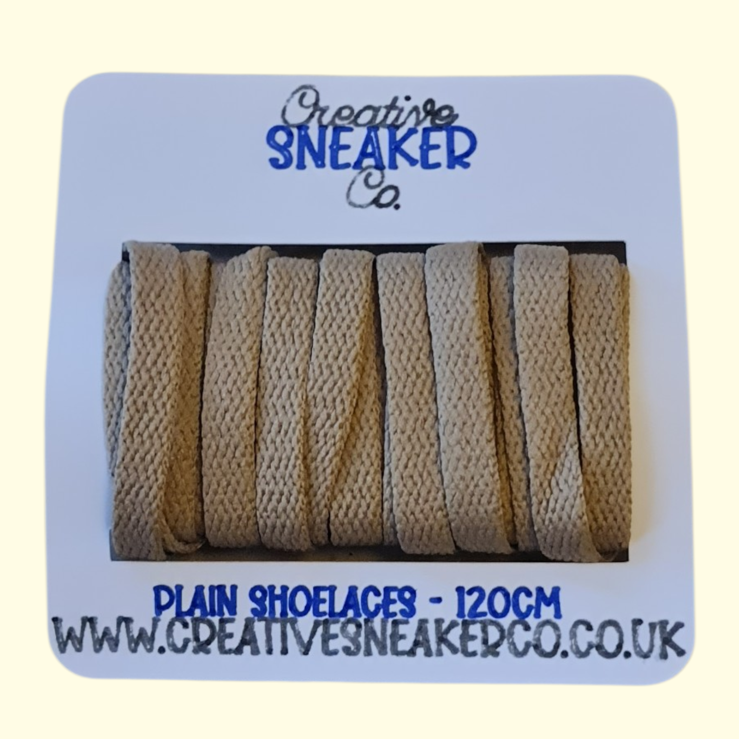 Flat Shoelaces 120cm Beige