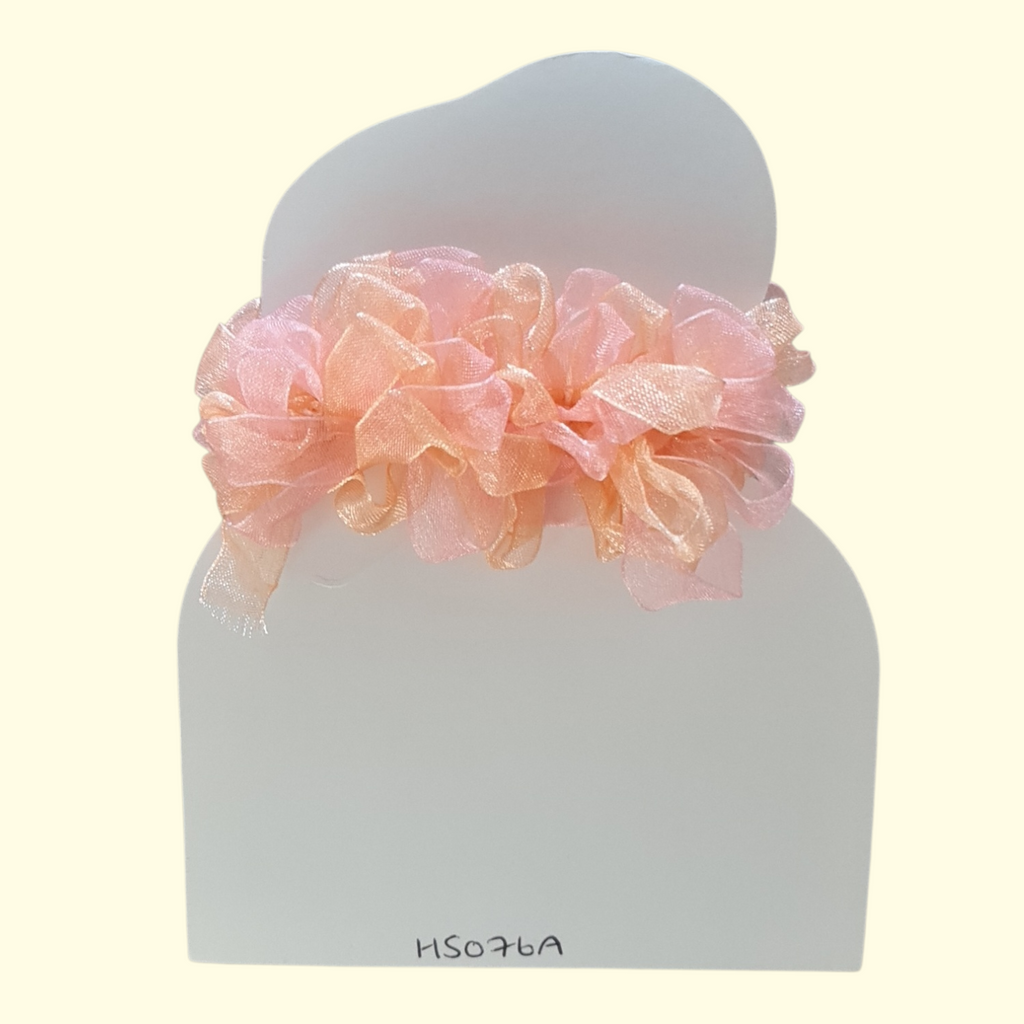 Ruffle Peach Hair Scrunchie