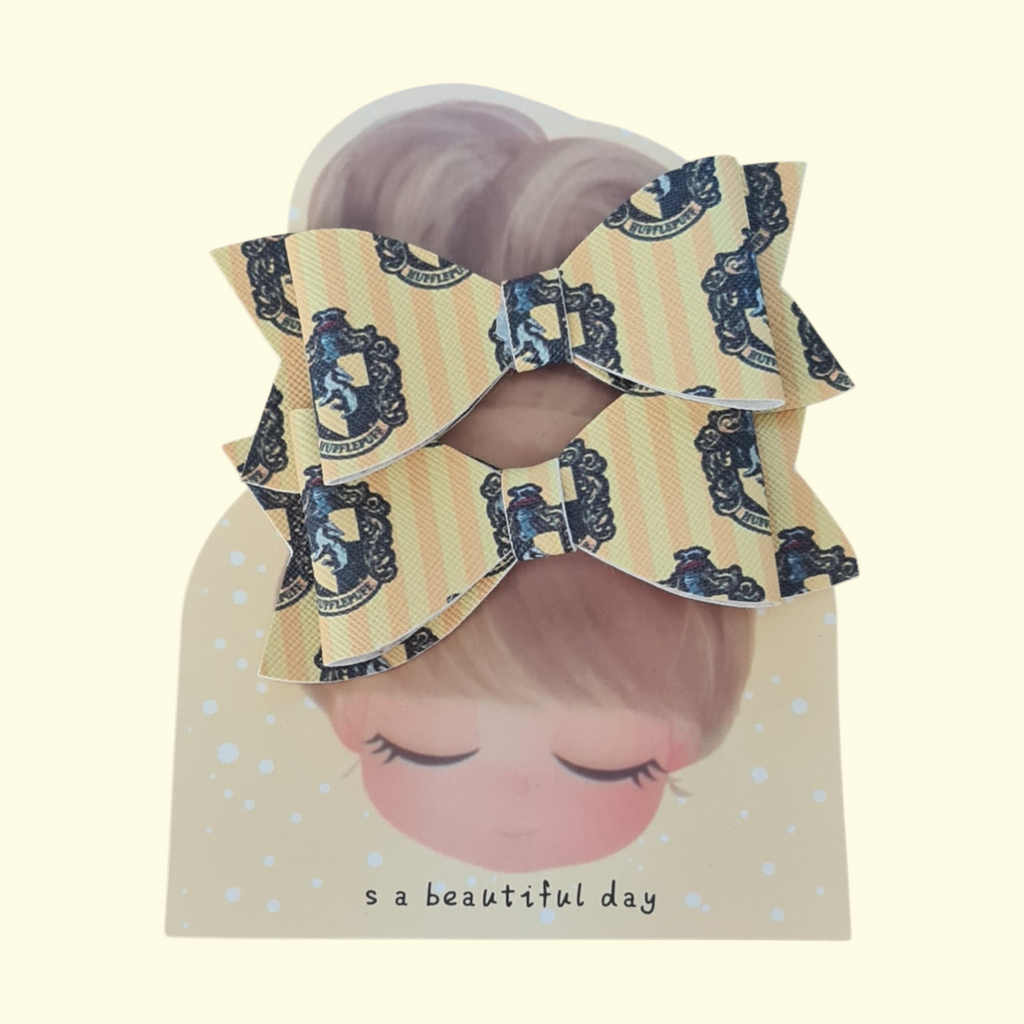 Harry Potter Hufflepuff Hair Bow x2