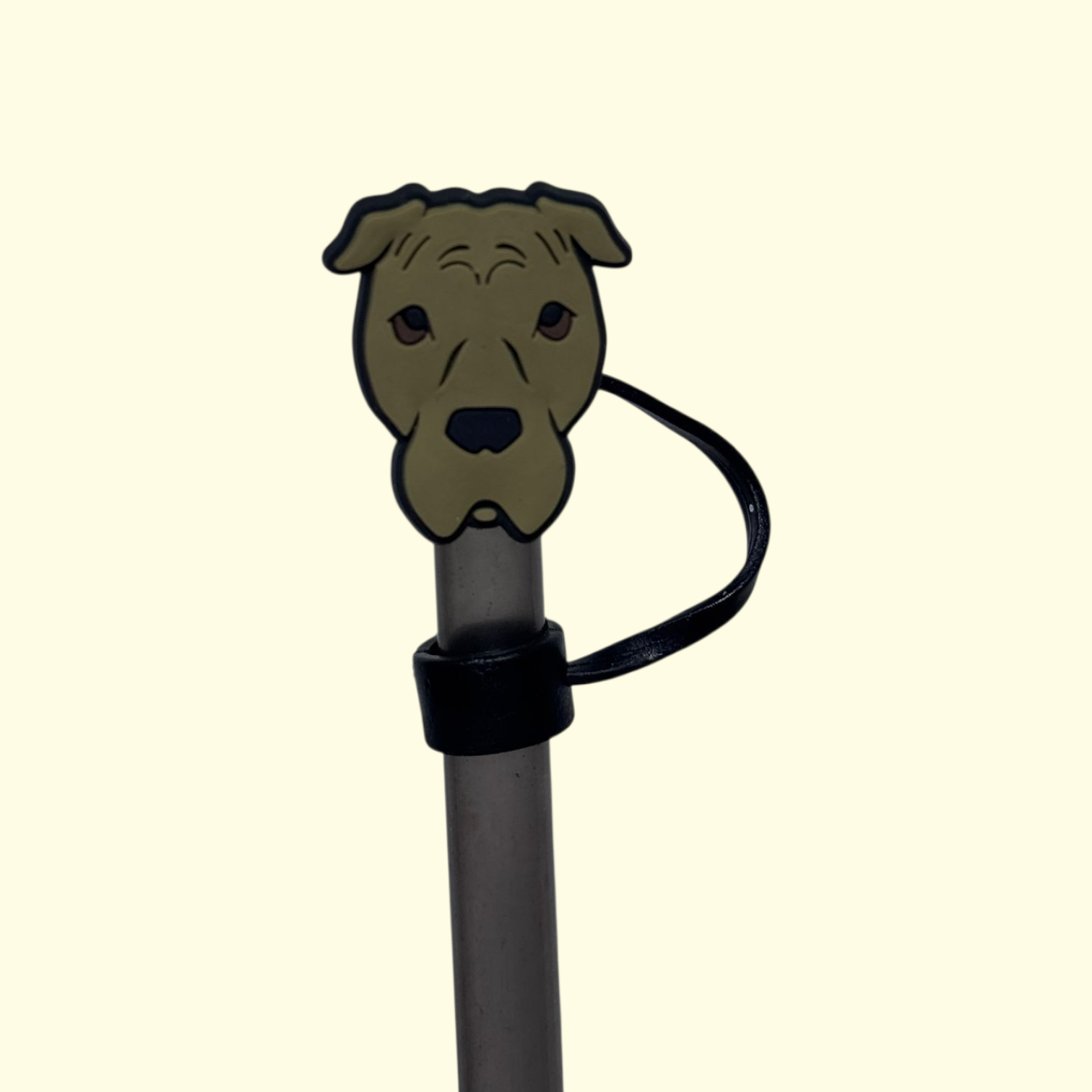 Dog Boxer Straw Topper