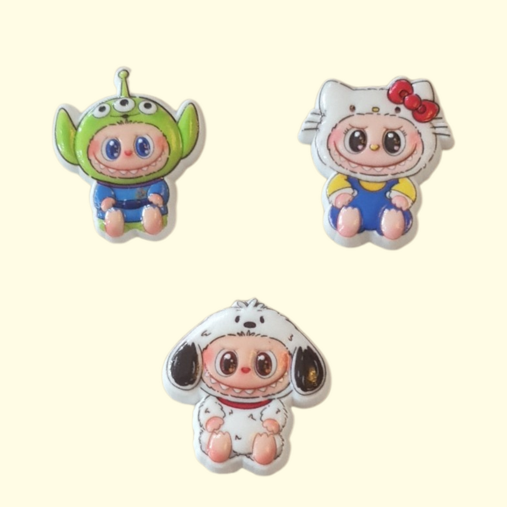 Labubu Crocs Charms x3
