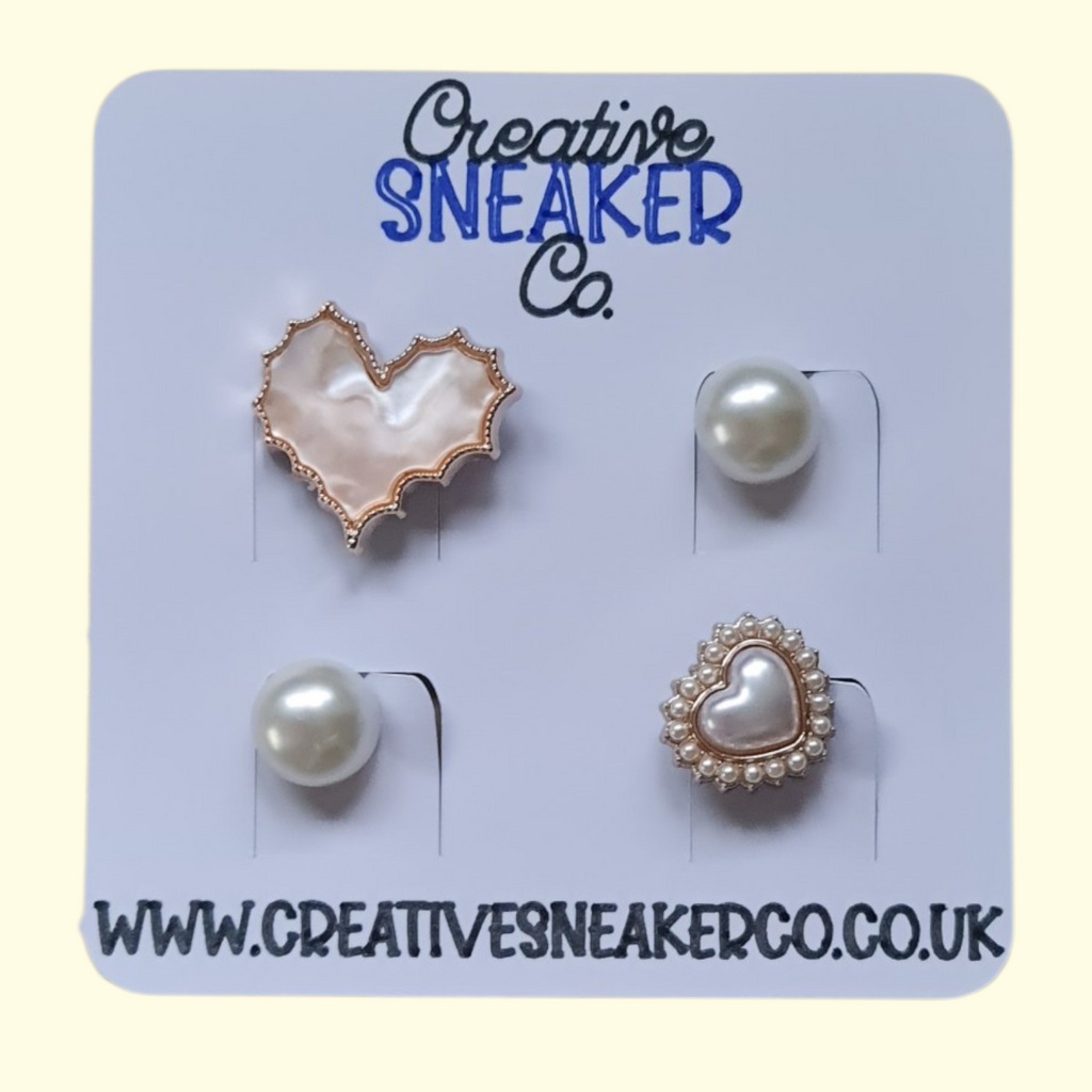 Pink Heart Crocs Charms x4
