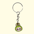 Labubu Face Green Keyring