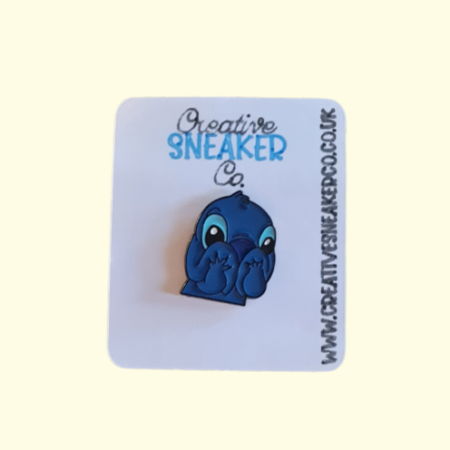 Stitch Shy Pin Badge