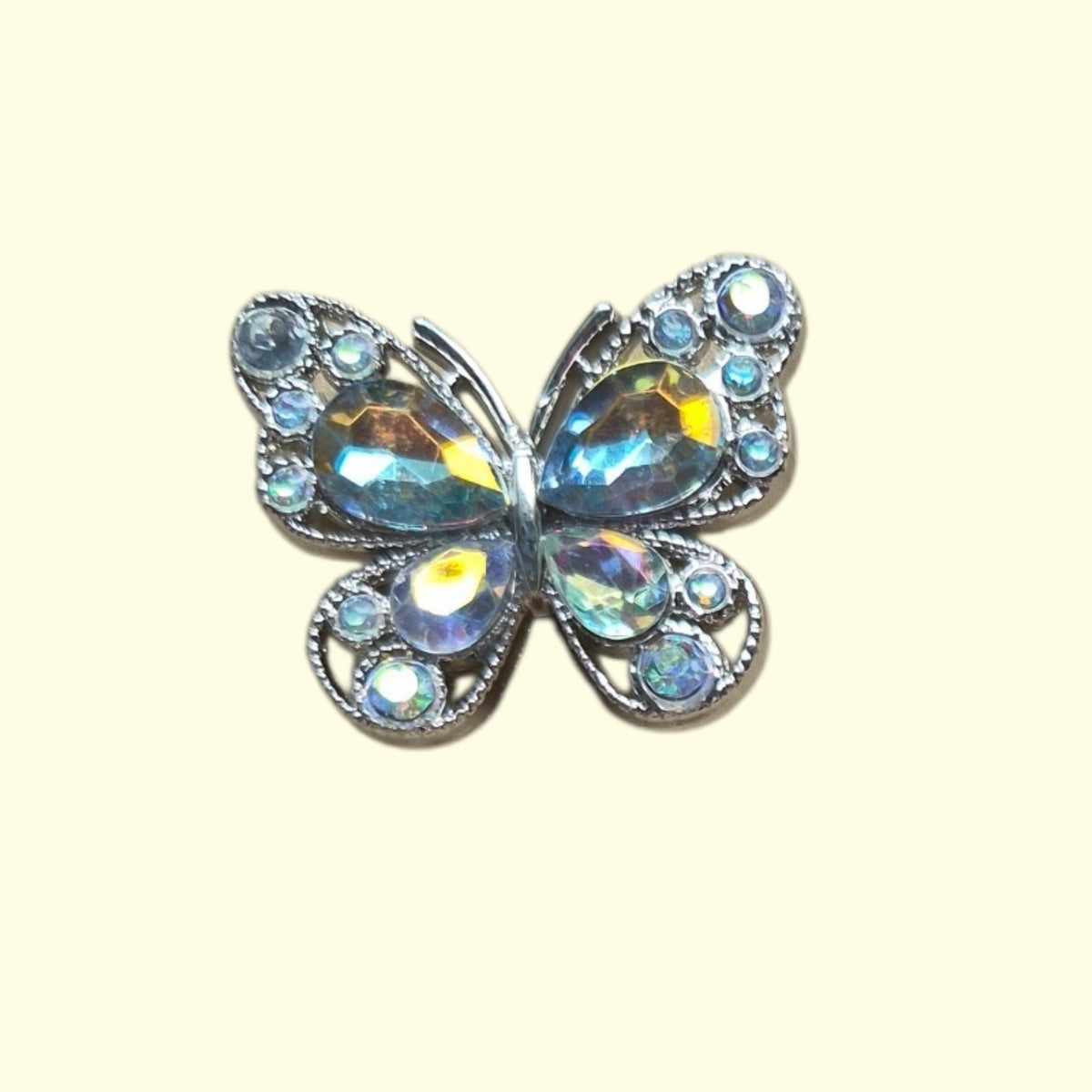 Silver Bling Butterfly Crocs Charms x4