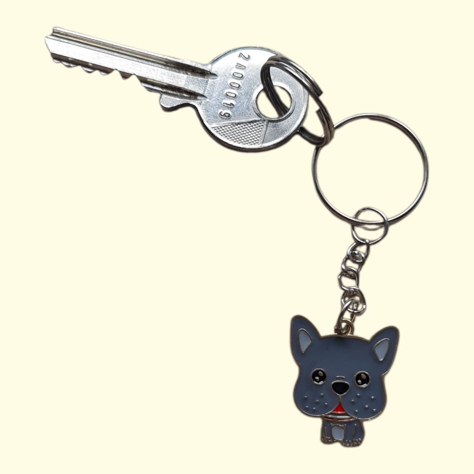 Dog French Bulldog Keyring