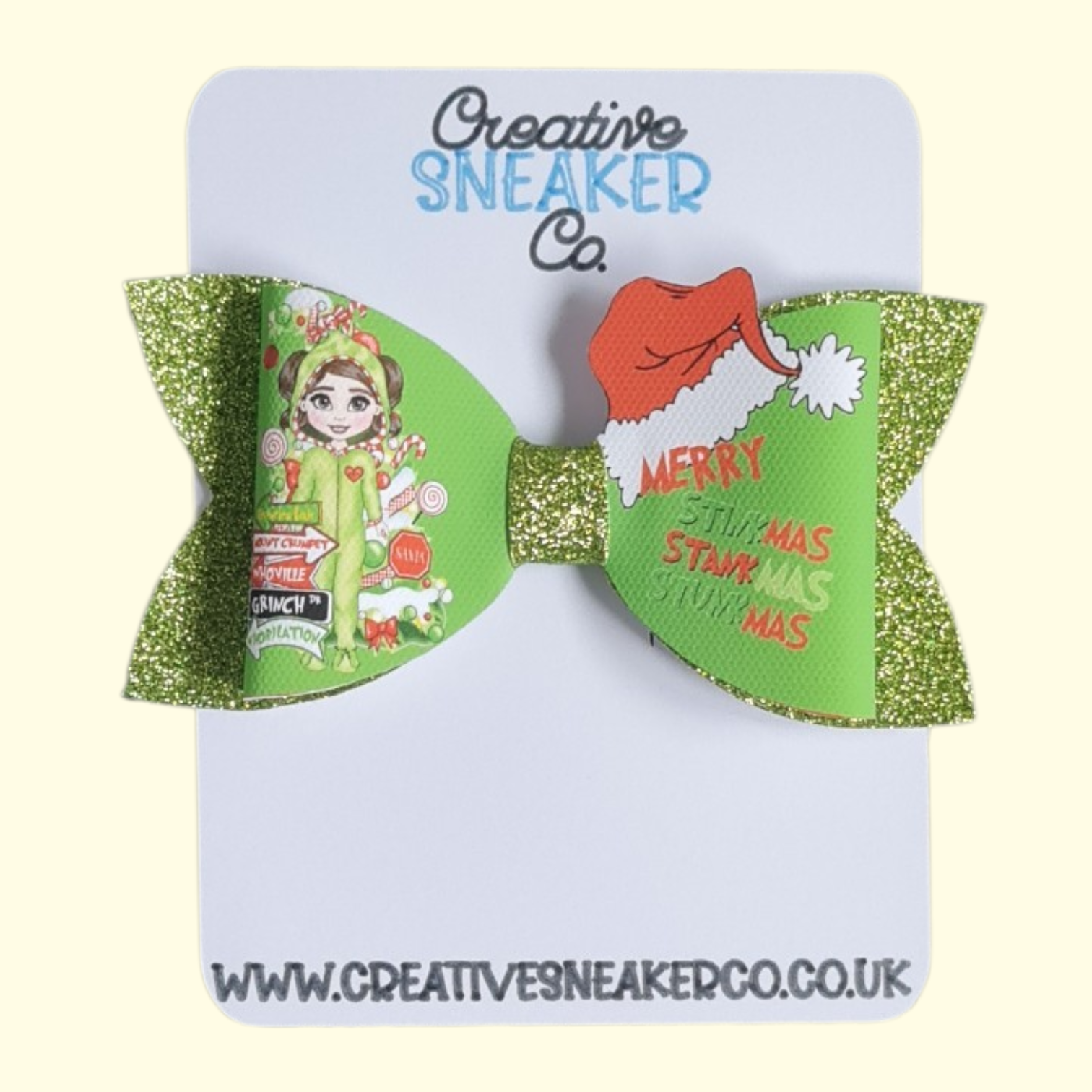 The Grinch Brunette Standard Hair Bow