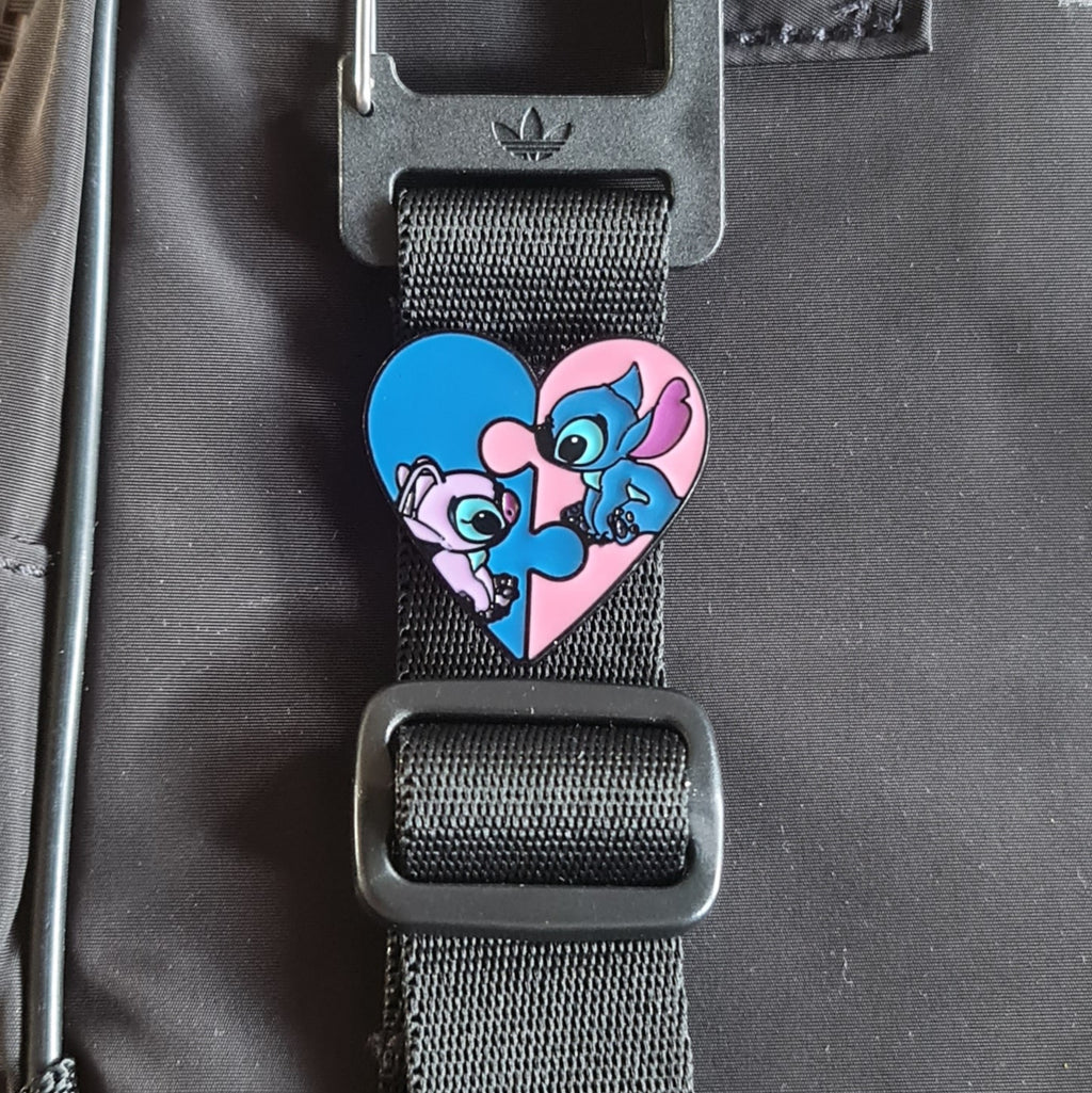 Stitch and Angel Heart Pin Badge