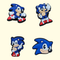 Sonic Crocs Charms x4