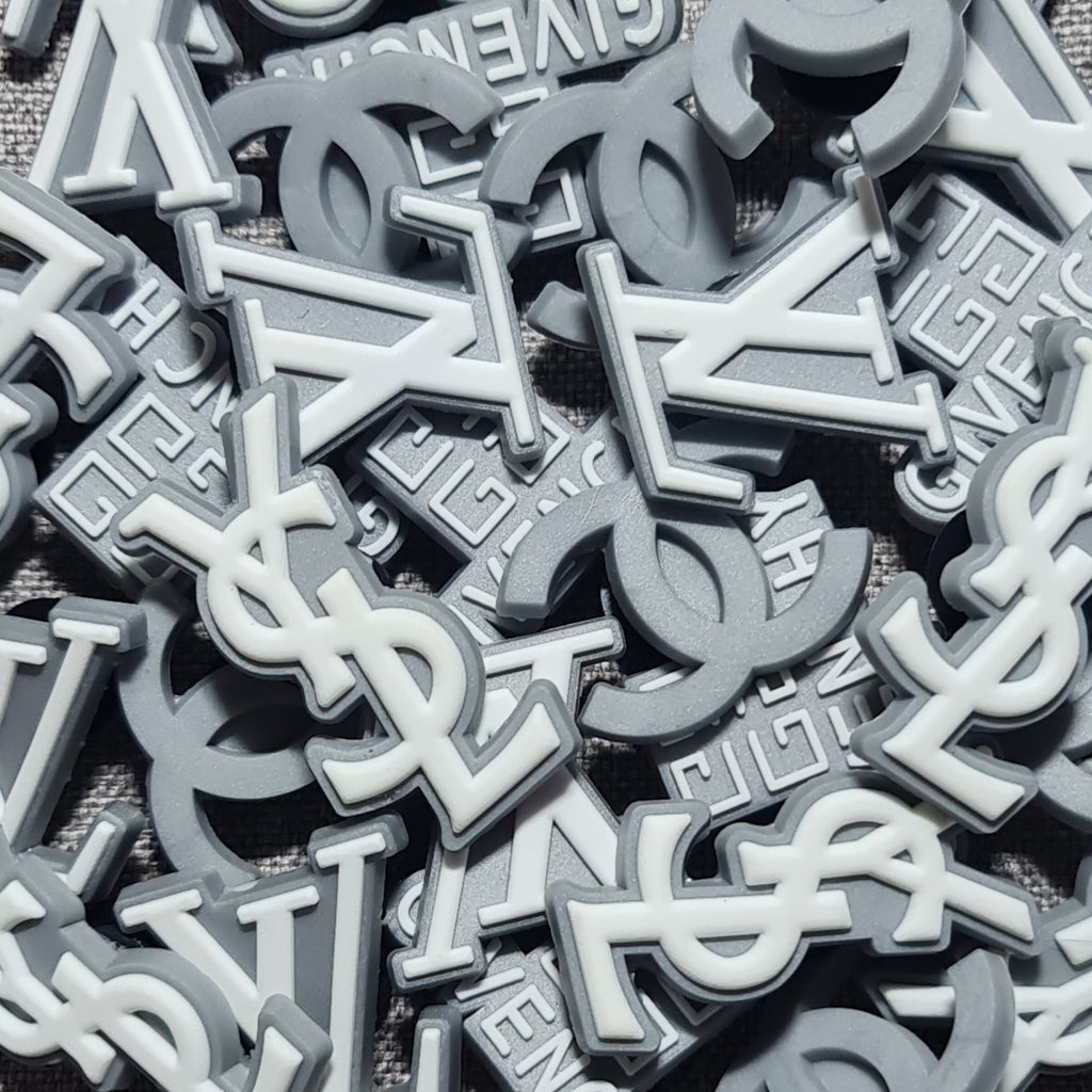 Grey Designers Crocs Charms x4