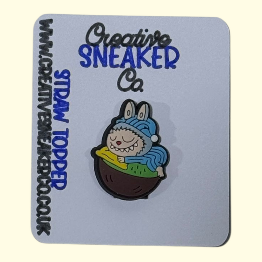 Labubu Sleeping Straw Topper